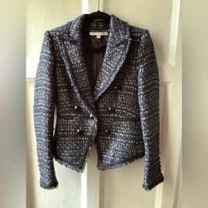 Veronica Beard Cooke Dickey Jacket with Metallic Thread